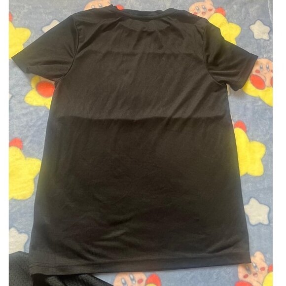 purple and black athletic shirt and shorts set size 11-12 years - Picture 3 of 5